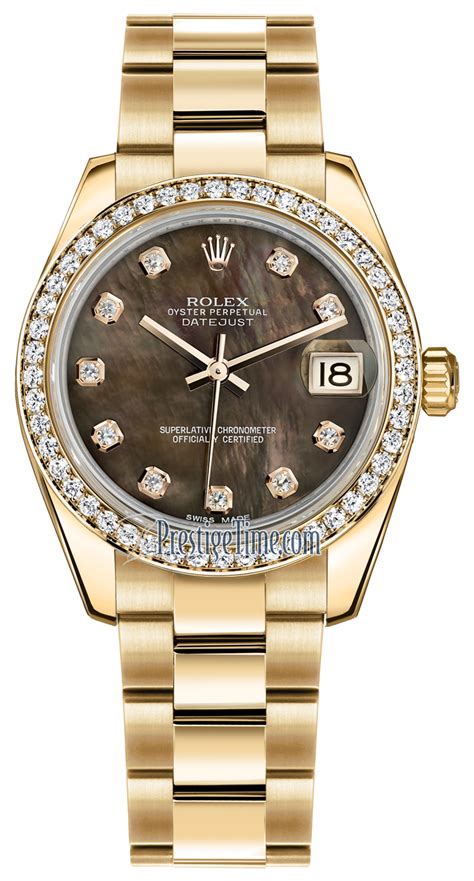 rolex oyster 31mm yellow gold and diamonds price|rolex 31mm oyster.